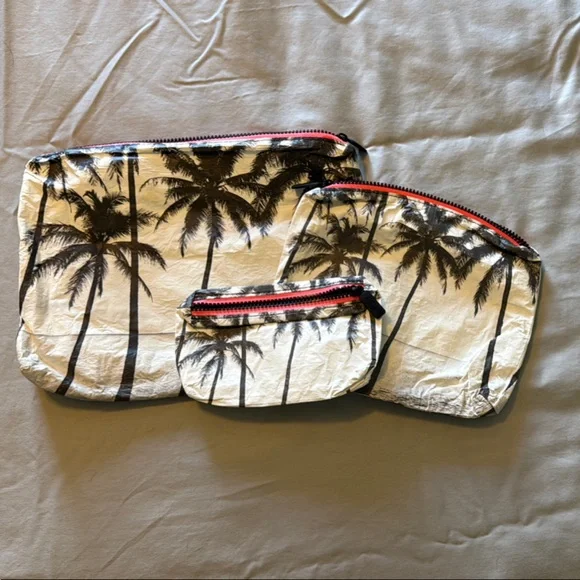 Aloha bags trio - Palm Tree Print Pouch Set - Picture 2 of 2